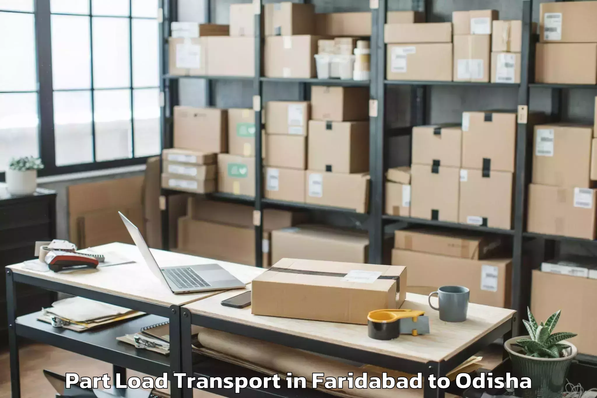 Professional Faridabad to Barapali Part Load Transport